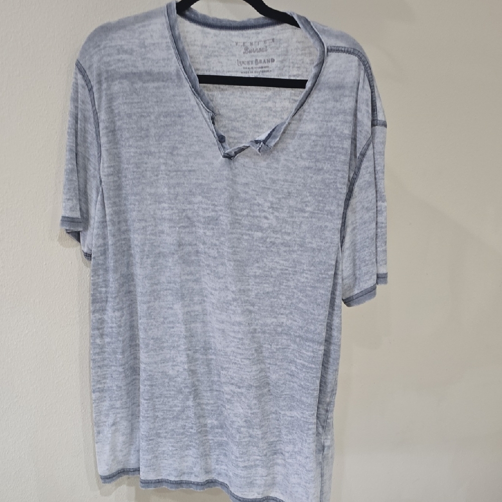 Lucky Brand Light Gray V-Neck Tee